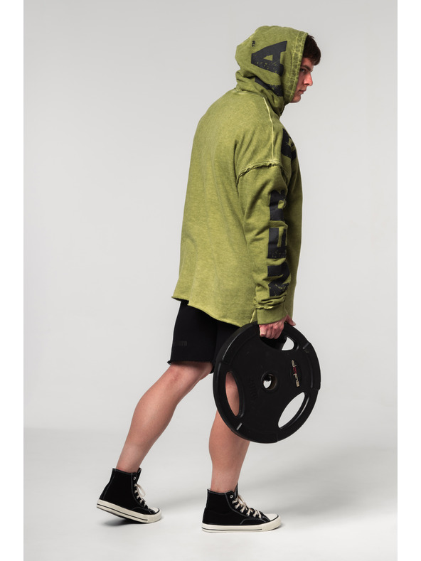 Nebbia Felpa con cappuccio oversize lavata via NO BS 371