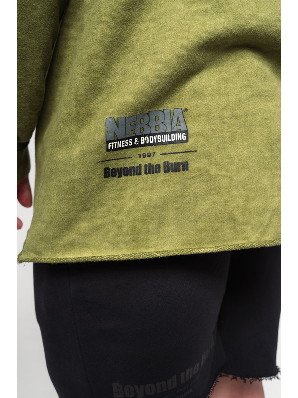 Nebbia Felpa con cappuccio oversize lavata via NO BS 371