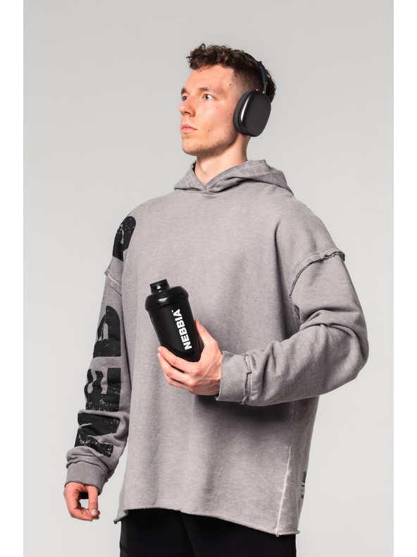 Nebbia Felpa con cappuccio oversize lavata via NO BS 371