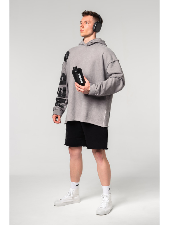 Nebbia Felpa con cappuccio oversize lavata via NO BS 371