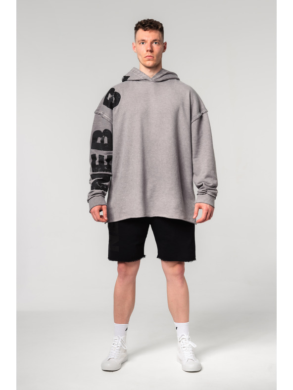 Nebbia Felpa con cappuccio oversize lavata via NO BS 371