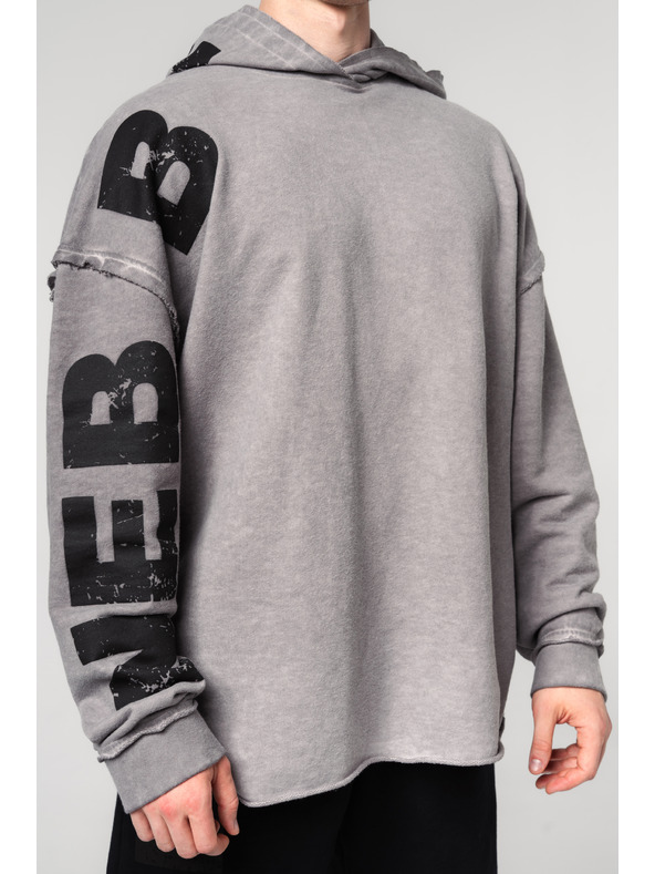 Nebbia Felpa con cappuccio oversize lavata via NO BS 371