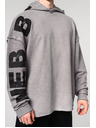 Nebbia Felpa con cappuccio oversize lavata via NO BS 371