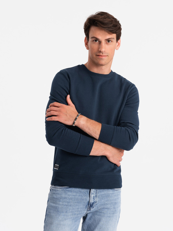 Ombre Clothing Felpa in cotone da uomo BASIC Ombre Clothing
