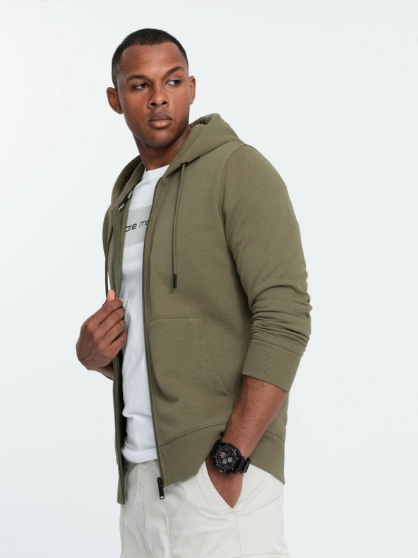 Ombre Clothing Felpa elastica in cotone da uomo BASIC Ombre Clothing