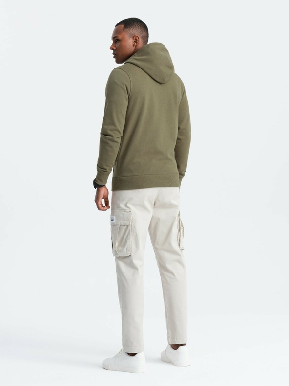 Ombre Clothing Felpa elastica in cotone da uomo BASIC Ombre Clothing