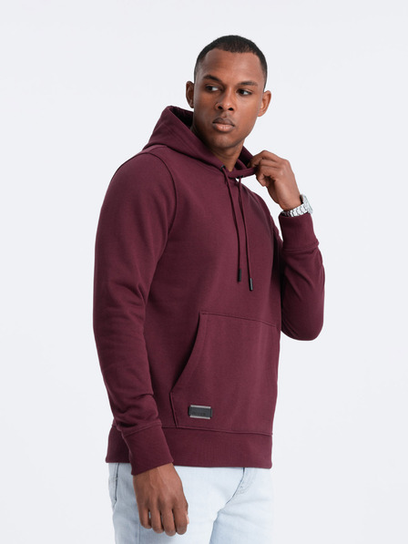 Ombre Clothing Felpa con cappuccio in cotone da uomo BASIC con tasca a marsupio Ombre Clothing