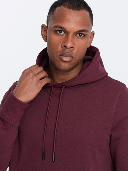 Ombre Clothing Felpa con cappuccio in cotone da uomo BASIC con tasca a marsupio Ombre Clothing