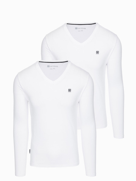 Ombre Clothing Set uomo manica lunga V-NECK - mix 2-pack V2 Z87 Ombre Clothing