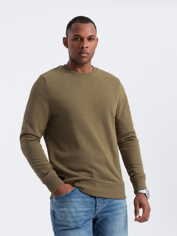 Ombre Clothing Felpa in cotone da uomo BASIC Ombre Clothing