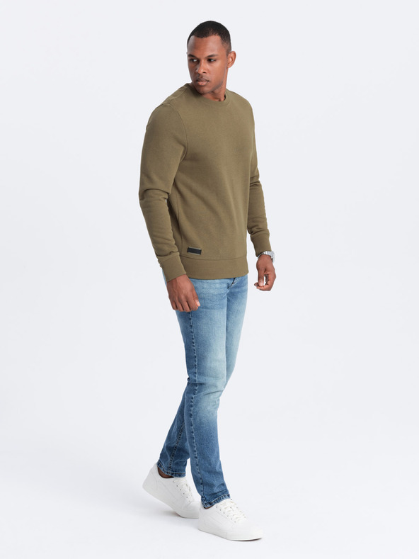 Ombre Clothing Felpa in cotone da uomo BASIC Ombre Clothing