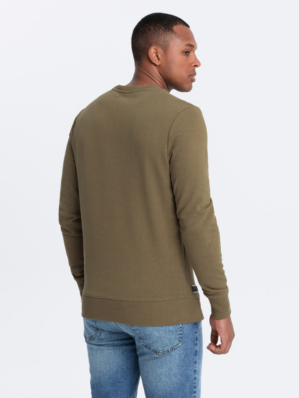 Ombre Clothing Felpa in cotone da uomo BASIC Ombre Clothing