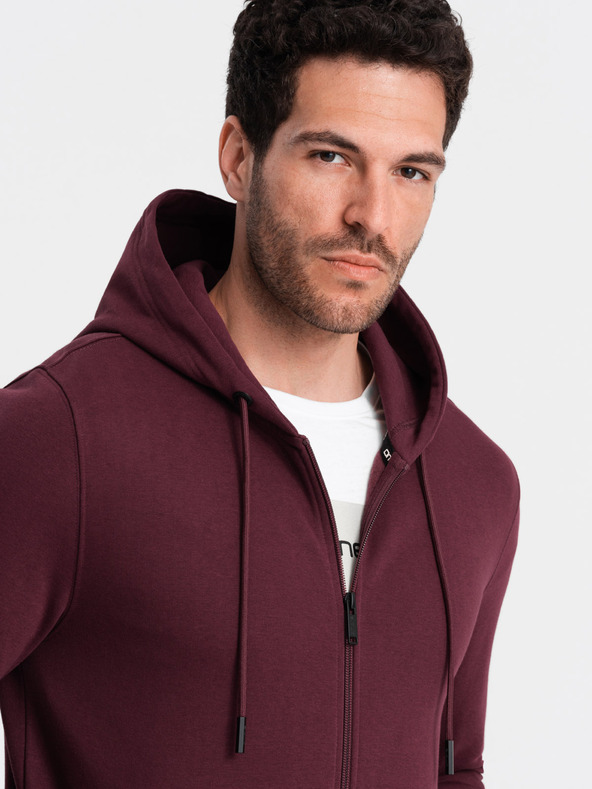 Ombre Clothing Felpa in cotone da uomo BASIC con zip Ombre Clothing