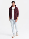 Ombre Clothing Felpa in cotone da uomo BASIC con zip Ombre Clothing