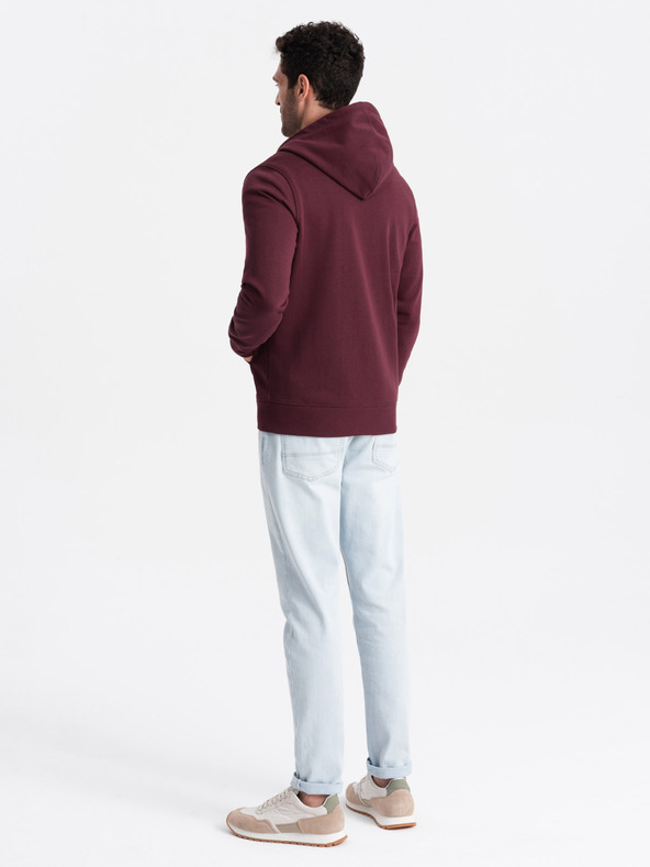 Ombre Clothing Felpa in cotone da uomo BASIC con zip Ombre Clothing