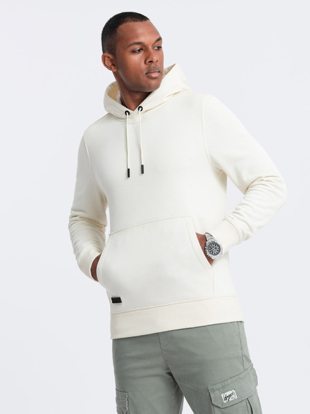 Ombre Clothing Felpa con cappuccio in cotone da uomo BASIC con tasca a marsupio Ombre Clothing