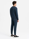 Ombre Clothing Felpa uomo BASIC in cotone blu scuro Ombre Clothing