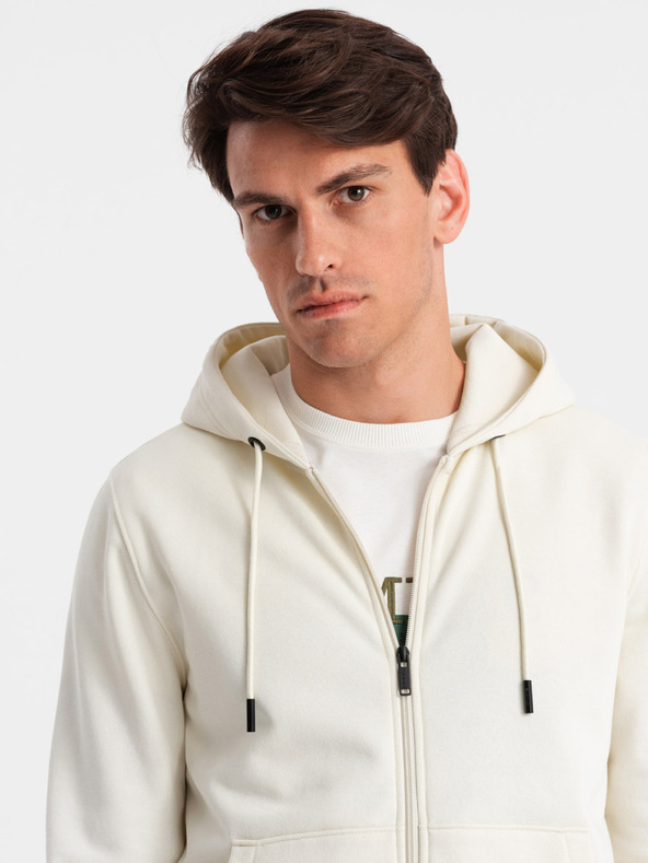 Ombre Clothing Felpa in cotone da uomo BASIC con zip Ombre Clothing