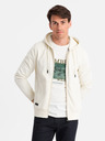 Ombre Clothing Felpa in cotone da uomo BASIC con zip Ombre Clothing
