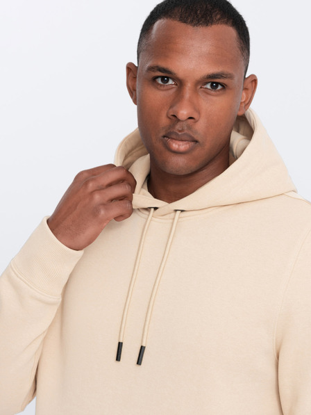 Ombre Clothing Felpa con cappuccio in cotone da uomo BASIC con tasca a marsupio Ombre Clothing