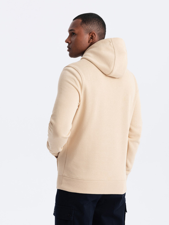 Ombre Clothing Felpa con cappuccio in cotone da uomo BASIC con tasca a marsupio Ombre Clothing