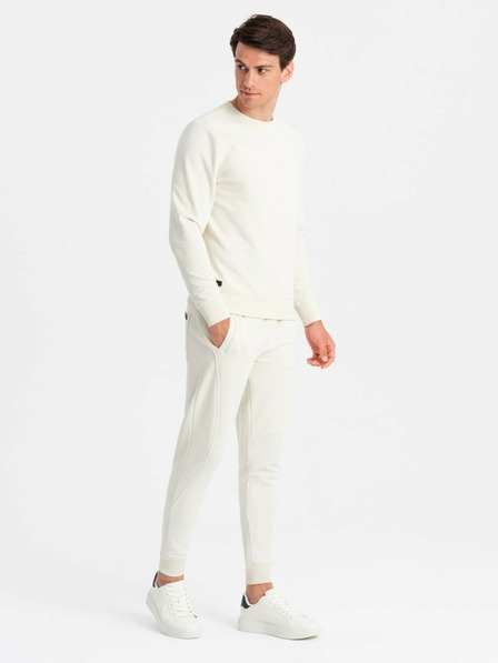 Ombre Clothing Tuta uomo in cotone BASIC crema Ombre Clothing