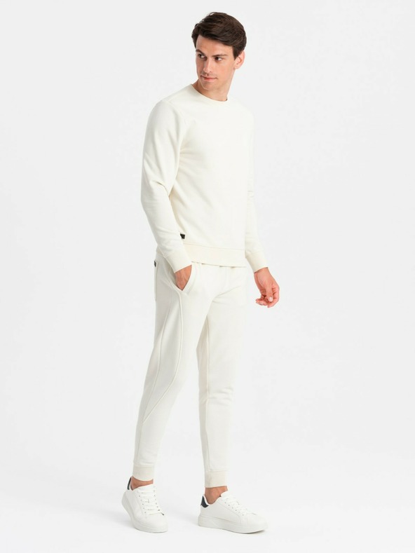 Ombre Clothing Tuta uomo in cotone BASIC crema Ombre Clothing