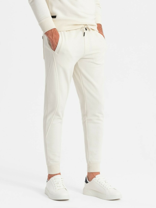 Ombre Clothing Tuta uomo in cotone BASIC crema Ombre Clothing