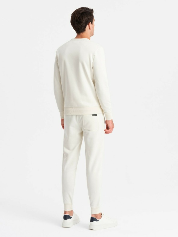 Ombre Clothing Tuta uomo in cotone BASIC crema Ombre Clothing