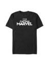 ZOOT.Fan Maglietta nera da uomo Marvel Logo Captain Marvel