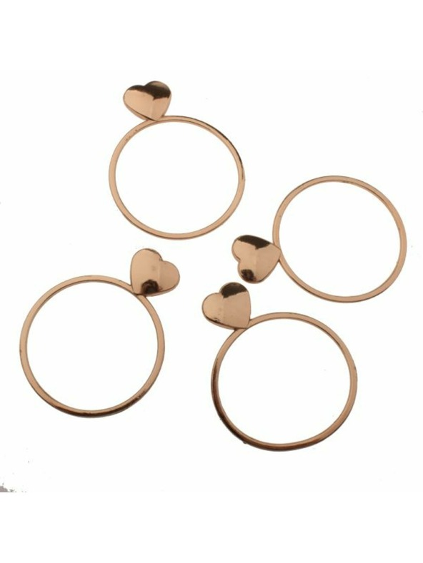 Casa de Engel Anelli per tovaglioli in metallo - set da 4 pz, 12/72