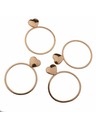 Casa de Engel Anelli per tovaglioli in metallo - set da 4 pz, 12/72