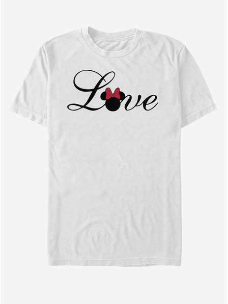 ZOOT.Fan Maglietta Disney Classics MINNIE LOVE SCRIPT bianca da uomo