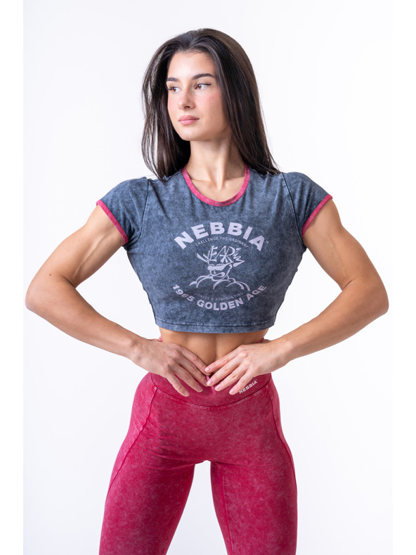 Nebbia Maglietta crop top lavata GOLDEN AGE 782