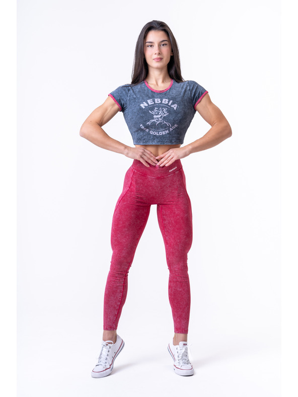 Nebbia Maglietta crop top lavata GOLDEN AGE 782