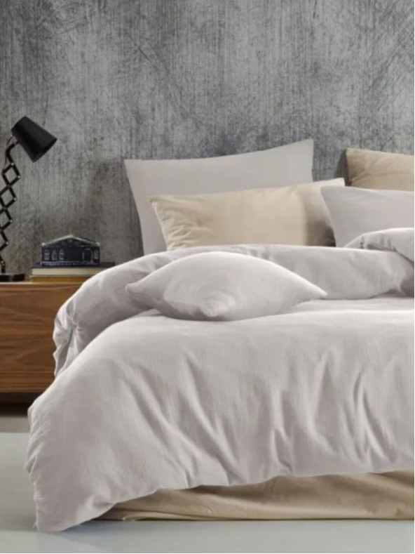 Kvalitex Muslin Bedding Set 140x200, 70x90cm cream Kvalitex