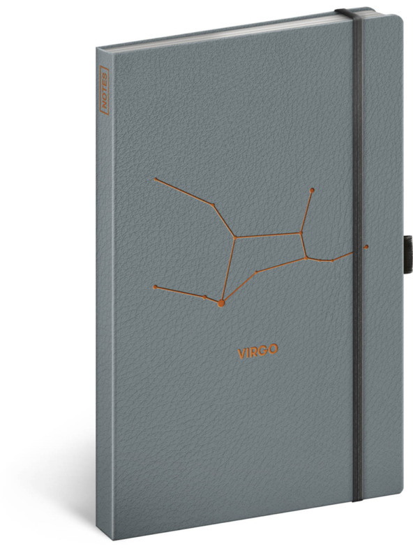 NOTIQUE Note NOTIQUE Segno zodiacale Vergine, foderato, 13 x 21 cm