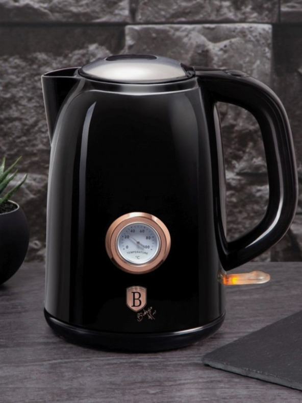 Berlingerhaus Bollitore elettrico 1,7 L con termometro Collezione Black Rose BERLINGERHAUS