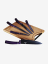 Berlingerhaus Set di cinque coltelli con superficie antiaderente + tagliere BERLINGERHAUS Linea metallizzata viola