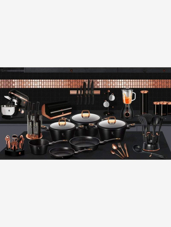 Berlingerhaus Set di cinque coltelli con superficie antiaderente BERLINGERHAUS Black Rose Collection