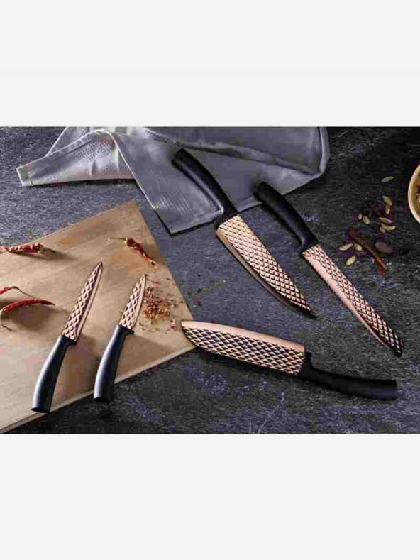 Berlingerhaus Set di cinque coltelli con superficie antiaderente BERLINGERHAUS Black Rose Collection