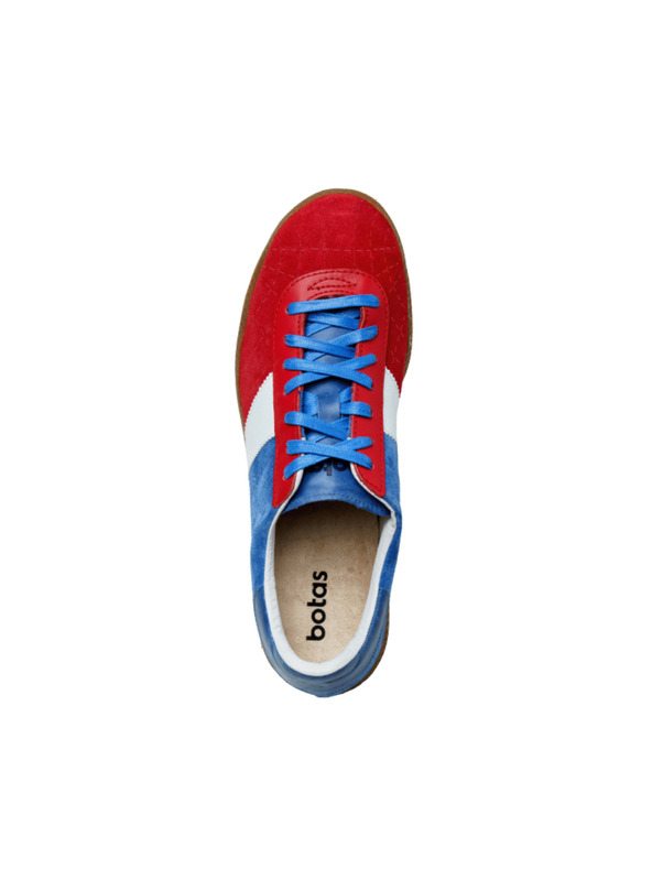 BOTAS *** Sneakers in pelle da donna / scarpe da ginnastica blu-bianche-rosse Botas Spider Tricolor