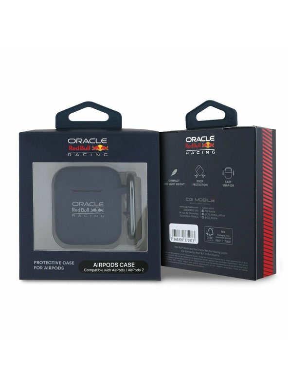 Oracle Red Bull Racing Custodia in silicone Red Bull per AirPods 1/2 Navy
