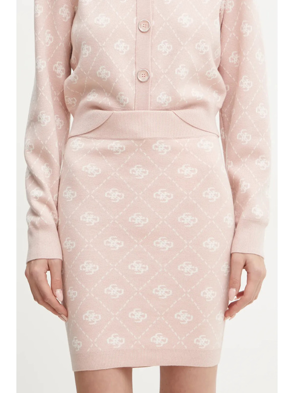 Guess Jeans Minigonna rosa da donna in misto lana con logo 4G Guess jeans