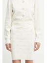 Guess Jeans Minigonna bianca da donna in misto lana con logo 4G Guess jeans