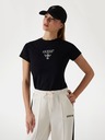Guess Jeans Maglia nera da donna con logo frontale Guess jeans