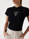 Guess Jeans Maglia nera da donna con logo frontale Guess jeans