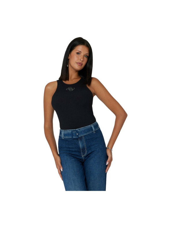 Guess Jeans Canotta nera da donna con logo 4G Guess jeans