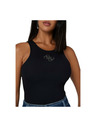 Guess Jeans Canotta nera da donna con logo 4G Guess jeans