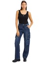 Guess Jeans Canotta nera da donna con logo small triangle Guess jeans